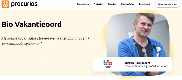 Jurgen op website Procurios